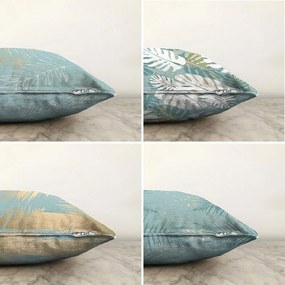Set 4 fețe de pernă Minimalist Cushion Covers Lagoon, 55 x 55 cm