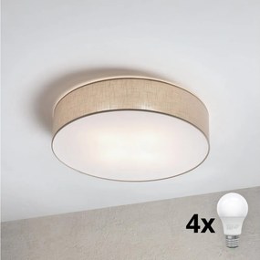 Brilagi - Plafonieră LED SIRIJA 4xE27/15W/230V Ø 60 cm bej