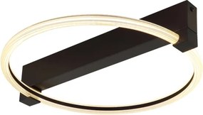 Globo 48050DS - Plafonieră LED FLETCHER LED/15W/230V 41,4x38 cm neagră