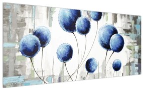 Tablou abstract - balonașe albastre (120x50 cm), în 40 de alte dimensiuni noi