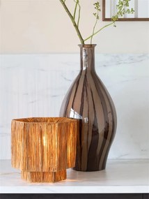 Veioza/Lampa Eco din Rafie, Panama octogon S, maro