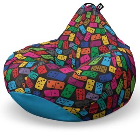 Fotoliu Puf Bean Bag tip Para XL, Domino Colorat
