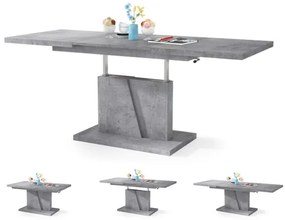 Măsuță de cafea pliabilă cu blat rabatabil NINO gri