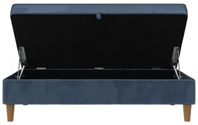 Taburet albastru cu tapițerie din catifea Lilly – Støraa