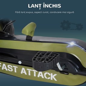 HOMCOM Kart cu Pedale pentru Copii de 3-6 Ani cu Scaun Reglabil și Frână de Mână, 105x54x61 cm, Verde | Aosom Romania