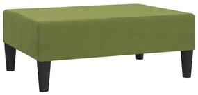 Canapea pat cu 2 pernetaburet, 2 locuri, verde deschis,catifea Lysegronn, Cu scaunel pentru picioare