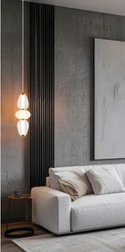 Lustru LED suspendat pe cablu SHINY LED/17W/230V alb/auriu