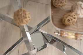 Masa dreptunghiulara Agis II transparent/argintiu L140xl80xh75 cm