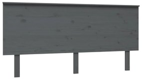 Tablie de pat, gri, 164x6x82,5 cm, lemn masiv de pin Gri, 164 x 6 x 82.5 cm, 1