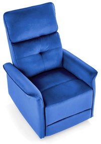 Fotoliu recliner Semir velvet bleumarin H108 cm