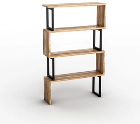 Bibliotecă CEYLAN 128x80 cm maro/neagră