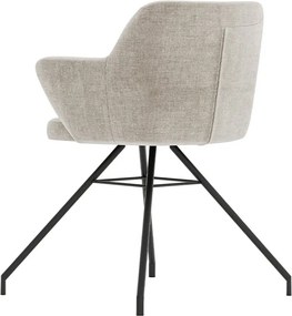Fotoliu lemn masiv rotativ Spinner tapițat, 64 × 54 × 86 cm
