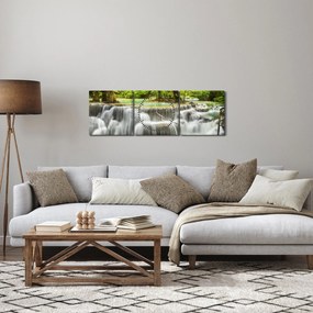 Tablou cu cascade (cu ceas) (90x30 cm)