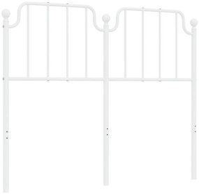 373967 vidaXL Tăblie de pat metalică, alb, 120 cm