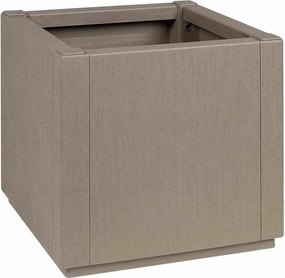 vidaXL Cutie pentru flori Maro deschis 36 x 36 x 35 cm Plastic