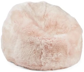 Pouf rotund din 100% blană naturală de oaie din Noua Zeelandă, cu fir lung, D74 × 73 cm, „Candy M”