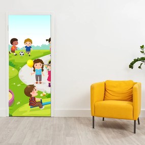 Fototapet pentru ușă - Loc de joacă la nisip (95x205cm)