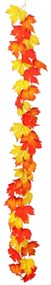 Ghirlandă artificială de toamnă Maple roșu-galben,170 c m
