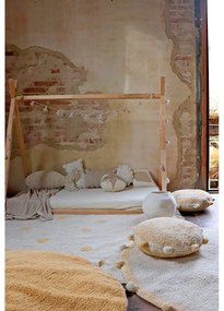 Covor pentru copii galben ocru/crem lavabil/țesut manual din bumbac 120x160 cm Hippy Dots Honey – Lorena Canals