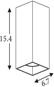 Aplica iluminat ambiental metal alba Don Square 2