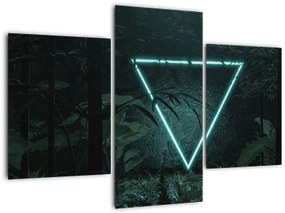 Tablou - Triunghi de neon în junglă (90x60 cm)