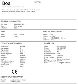 Lampadar LED design modern Boa