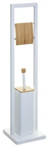 Suport perie WC si hartie Derulo White, 20 x 80 cm