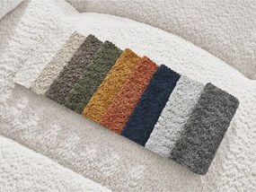 Taburet alb cu tapițerie din țesătură bouclé Roxelane – Bobochic Paris