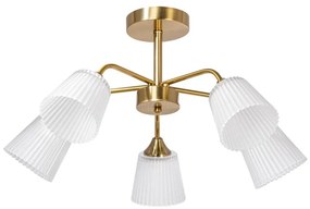 Lustră pe tijă 5xE14/60W/230V auriu