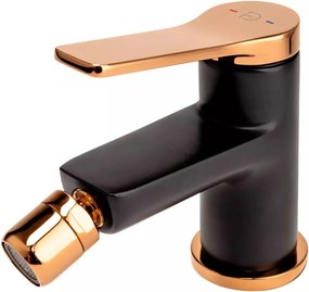 Baterie bideu FDesign Seppia monocomanda negru - rose gold