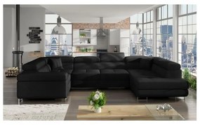 Colțar Letto 340cm negru