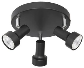 Lustra 3 spoturi design industrial metalica KONRAD negru 5324 RX