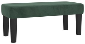 Pat box spring cu saltea, verde inchis, 100x200 cm, catifea Verde inchis, 100 x 200 cm, Benzi orizontale