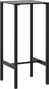 vidaXL Masă de bar, negru, 50x50x110 cm, oțel vopsit electrostatic