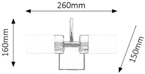 Aplica perete LED pentru oglinda baie IP44 Betty 2L 5714 RX