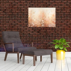 Tablou pe sticlă - Model de flori sălbatice (70x50 cm)