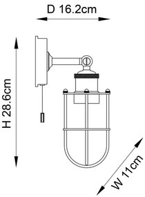 Aplică pentru baie Endon 99952 CREW 1xE27/6W/230V IP44 alamă