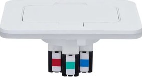 Brilagi - Priză încastrată pentru bucătărie INBOX IP55 albă dreptunghiulară