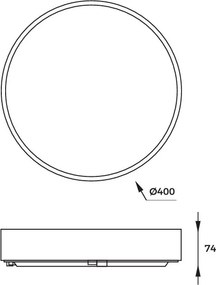Plafoniera LED CCT IP44 NADI 40cm negru