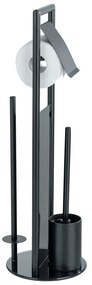 Suport pentru hârtie igienică negru din oțel inoxidabil Ravina – Wenko