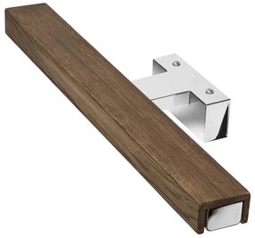 Aplică LED pentru oglindă de baie Brilagi WOODY MIRROR LED/8W/230V IP44 stejar/crom