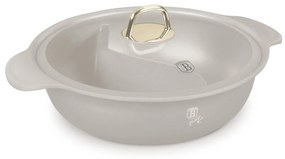 Cratiță cu capac și separator 30 cm, 4.2L – Berlinger Haus Sahara Collection BH 8628, crem, pentru rețete multiple, antiaderentă