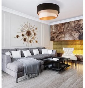 Plafonieră Duolla DEVON 1xE27/40W/230V d. 45 cm negru/bej