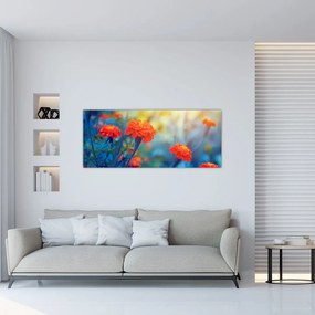 Tablou - Flori portocalii (120x50 cm)
