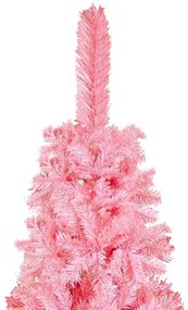 Brad de Craciun artificial subtire, roz, 120 cm 1, Roz, 120 cm