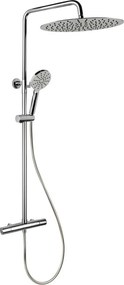 Set de duș DRAGOR cu baterie termostatică, crom lucios