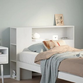 vidaXL Tăblie de pat cu depozitare alb 75 cm lemn masiv de pin