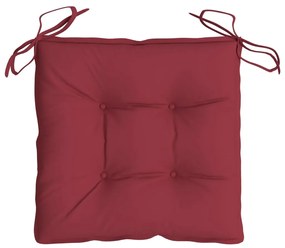Perne de scaun, 6 buc., rosu vin, 50 x 50 x 7 cm, textil 6, Bordo, 50 x 50 x 7 cm