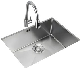 Chiuveta Bucatarie Profesionala , Incorporata in blat, Inox,HM INOX SATIN, 75X45 CM