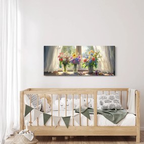 Tablou - Buchet la fereastră (120x50 cm)
